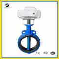 4" stainless steel electric butterfly valve 24v wafer type 220v 50HZ rubber seal